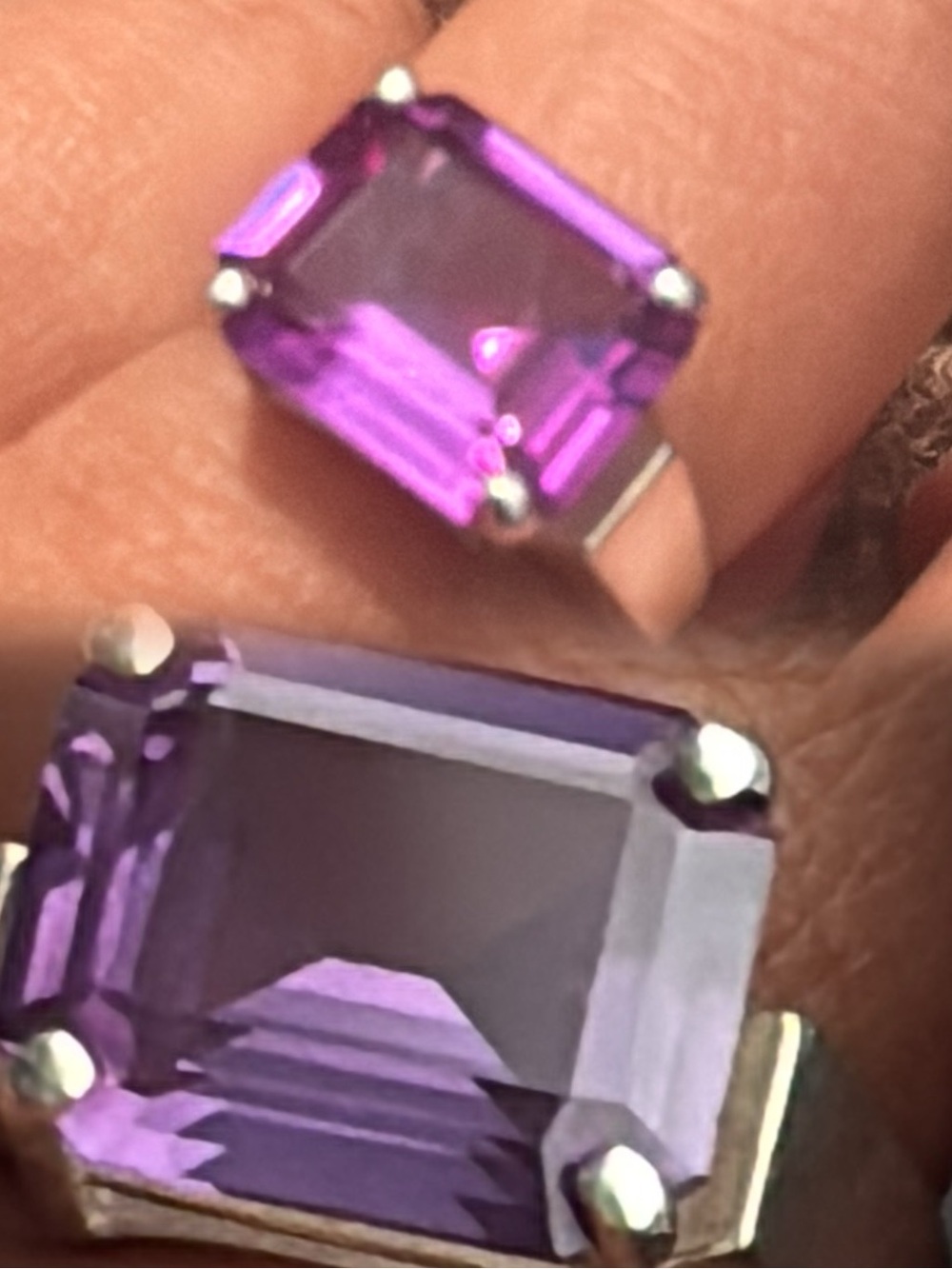 Color Changing Amethyst Sterling Silver Ring